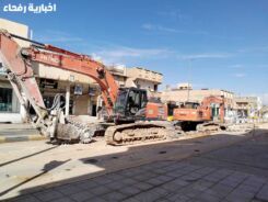 «أعمال الحفريات» تغلق المسار الأيمن لــ «الشارع العام» في سوق رفحاء القديم